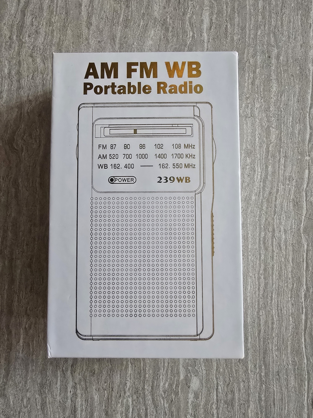 Portable AM/FM/WB NOAA Weather Radio - Silver - Picture 2 of 3